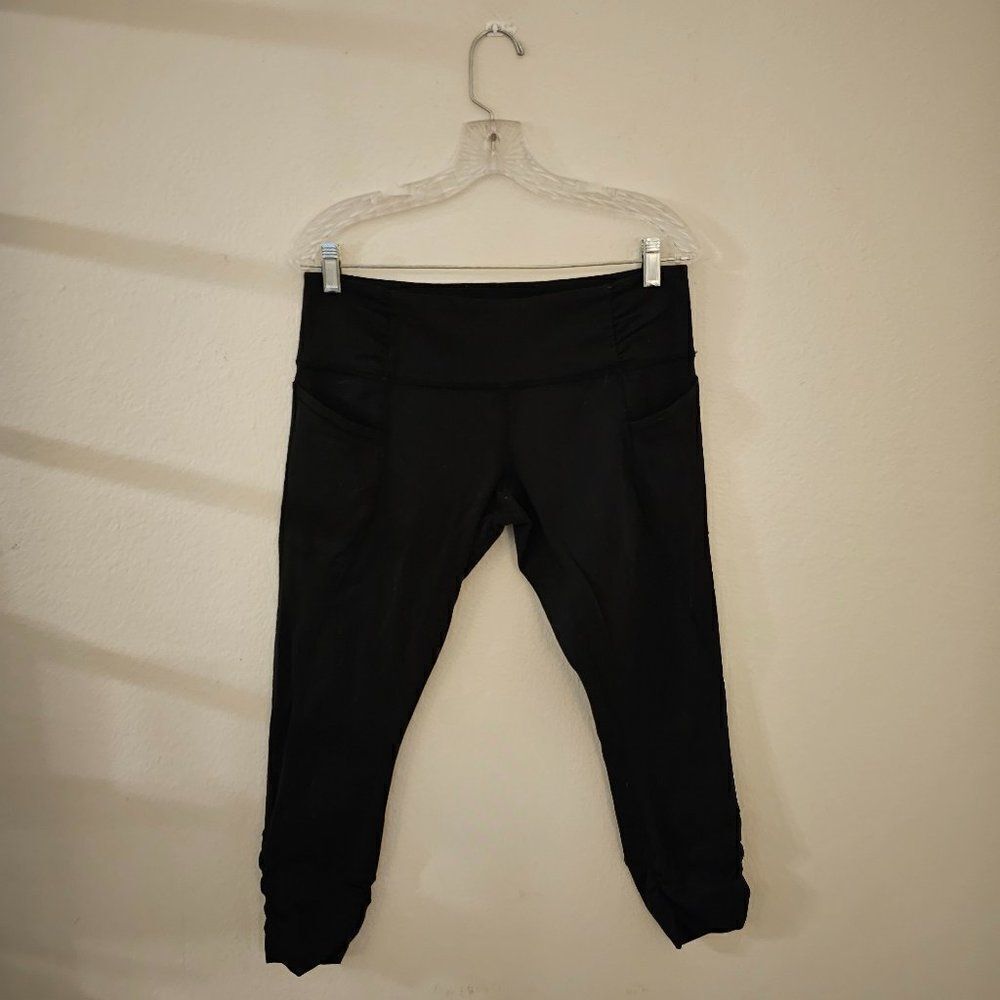 Lululemon Cropped Ruched Leggings Sz 10
